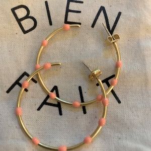 COPY - Madewell Coral Hoop Earrings